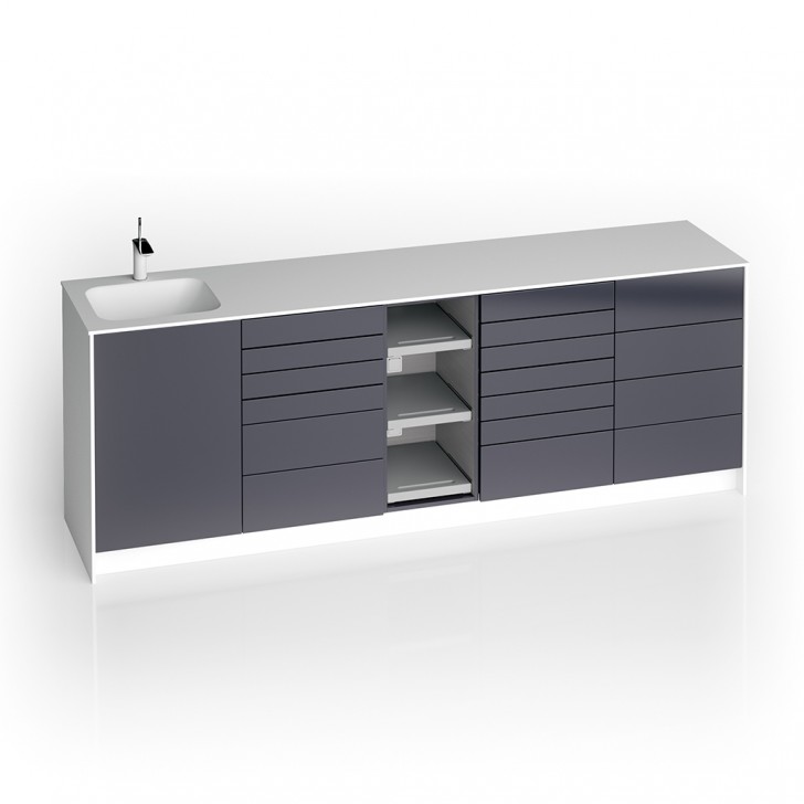 - copy of Meuble 4 caissons avec niches - YDK1516
